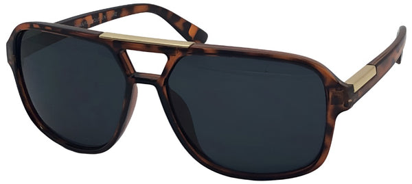 Fantas-Eyes Mens Riva Plastic Aviator Non-Polarized Sunglasses - Tortoiseshell