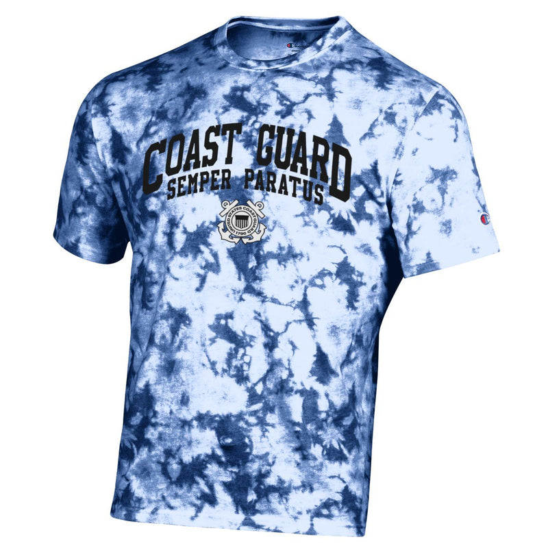 Coast Guard Champion Mens Crush Dye Short Sleeve T-Shirt