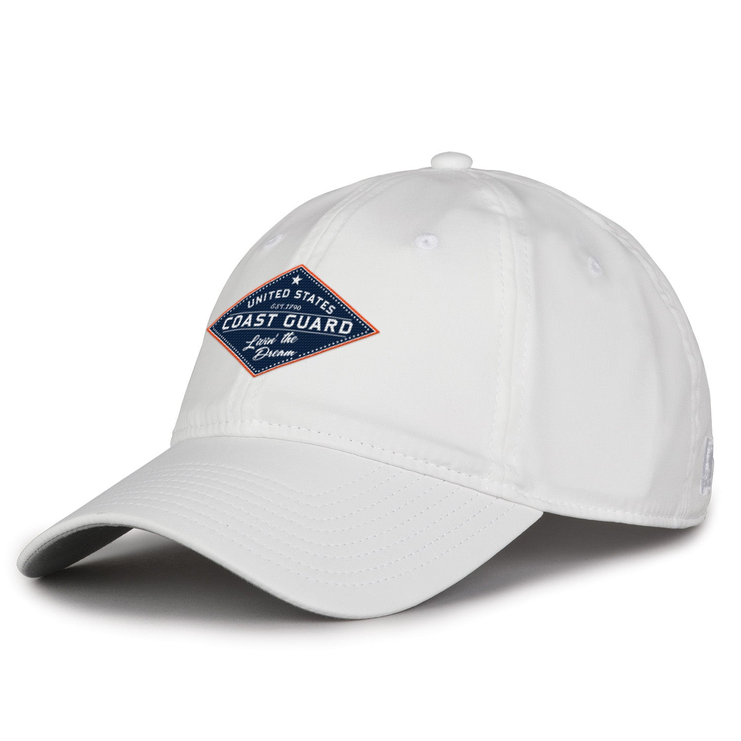 Coast Guard Mens USCG Woven Label Low Profile Performance Hat