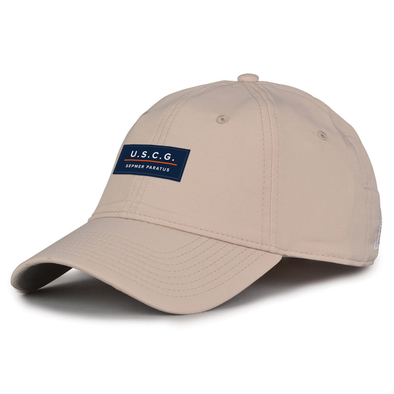 Coast Guard Mens USCG Woven Label Low Profile Performance Hat