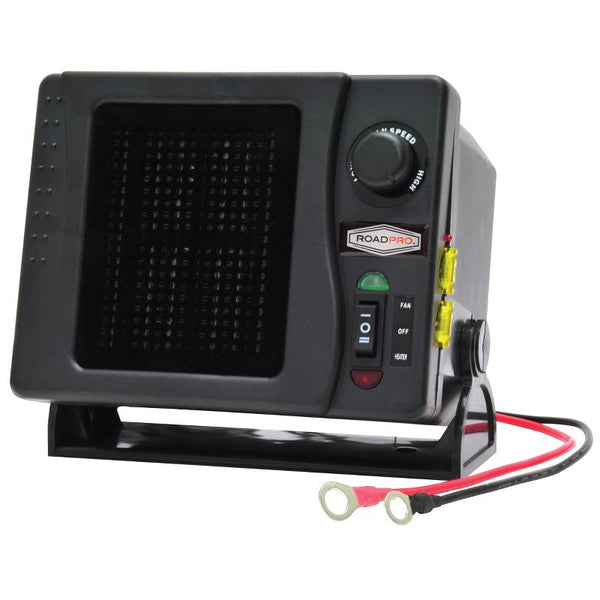 RoadPro 12-Volt Direct Hook-Up Ceramic Heater/ Fan with Swivel Base