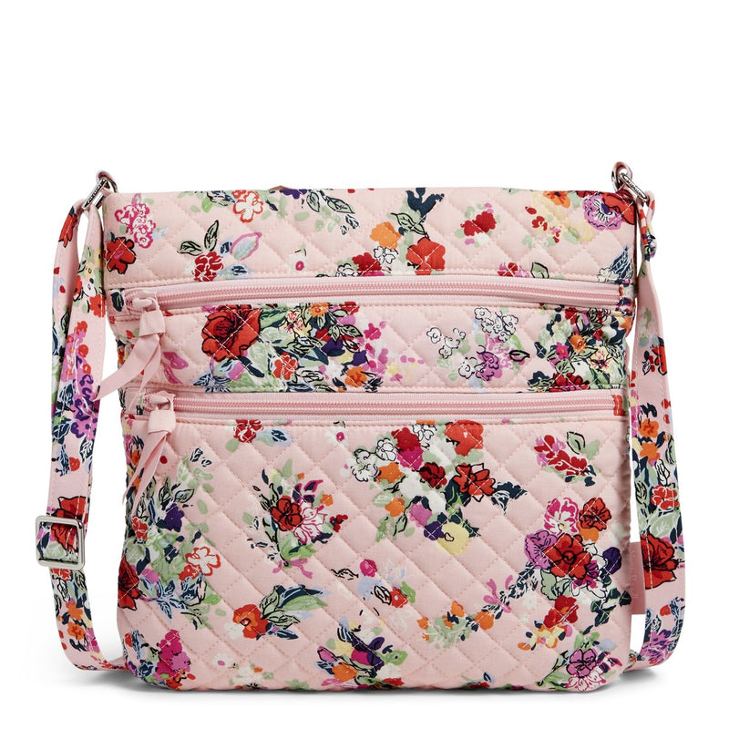 Vera Bradley Triple Zip Hipster Crossbody Handbag
