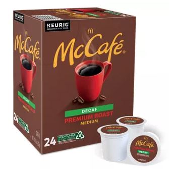 Keurig McCafe Premium Roast Decaf Coffee K-Cup Pods - 24 Count