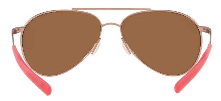 Costa Del Mar Piper Satin Rose Gold Frame - Copper Silver Mirror 580 Glass Lens - Polarized Sunglasses