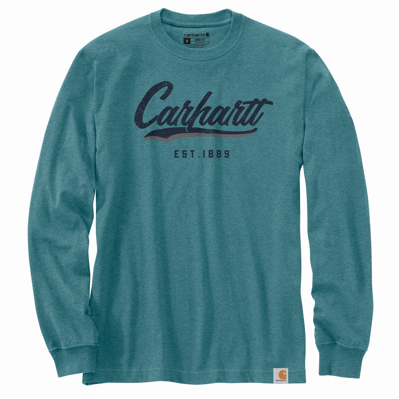 carhartt Mens Loose Fit Heavyweight Hand-Painted Graphic Long Sleeve T-Shirt