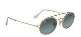 Ray-Ban Oval Double Bridge Polarized Sunglasses - Gold/Blue Gradient