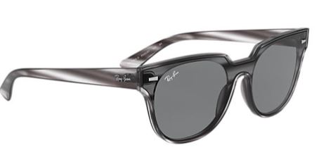 Ray-Ban Blaze Meteor Non-Polarized Sunglasses - Striped Gray Havana/Gray Classic