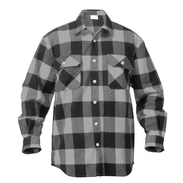 Rothco Mens Extra Heavyweight Buffalo Flannel Shirt - Size 2XL - 4XL