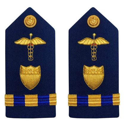 Vanguard Coast Guard Warrant Officer 3 Female Hard Shoulder Board: Medical Administration