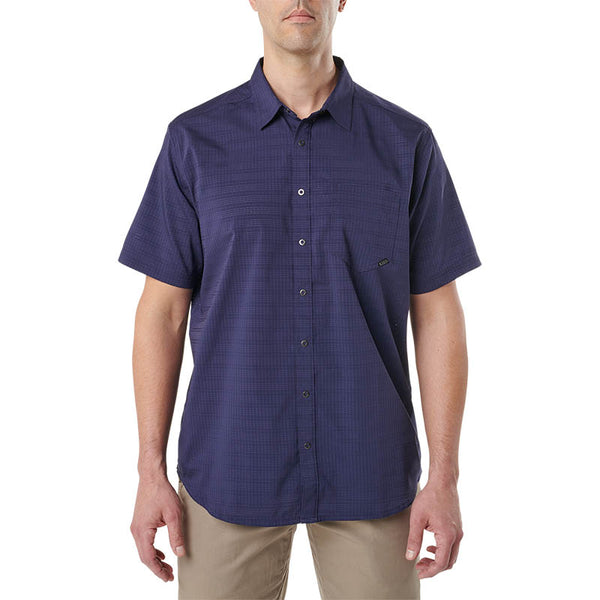 5.11 Mens Aerial Short Sleeve Button Down Polo Shirt
