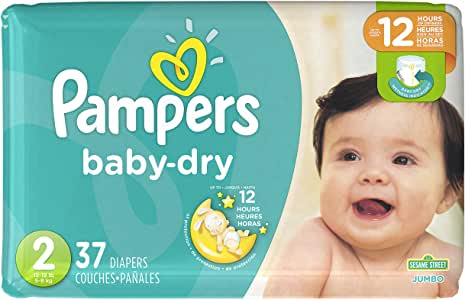 Pampers Baby-Dry Diapers, Size 2, 37 Count, Jumbo