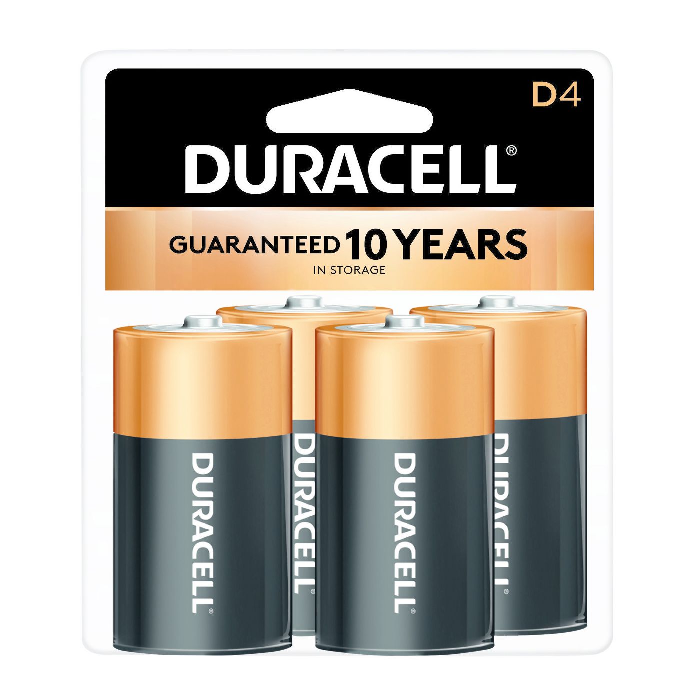 Duracell Copper Top D Alkaline Batteries - 4 Count