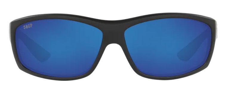 Costa Del Mar Mens Saltbreak Matte Black Frame - Blue Mirror 580 Plastic Lens - Polarized Sunglasses