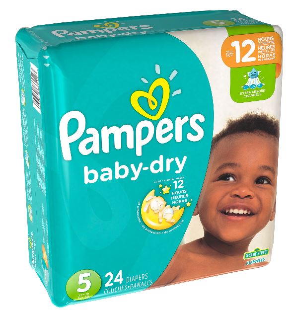 Pampers Baby-Dry Diapers, Size 5, 24 Count, Jumbo