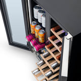 NewAir 20 Bottles/60 Cans Dual Zone Wine/Beverage Cooler