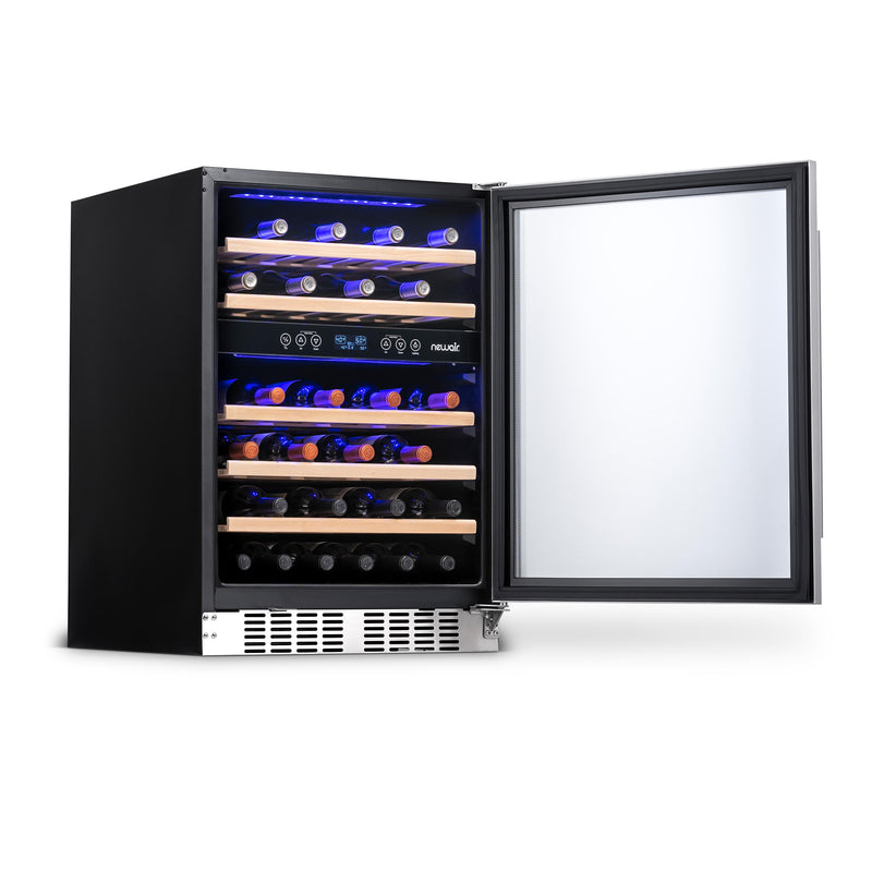 NewAir 24" Built-In 46 Bottle Dual Zone Compressor Wine Fridge