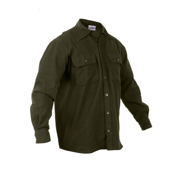 Rothco Mens Heavy Weight Solid Flannel Shirt - Size 2XL - 4XL