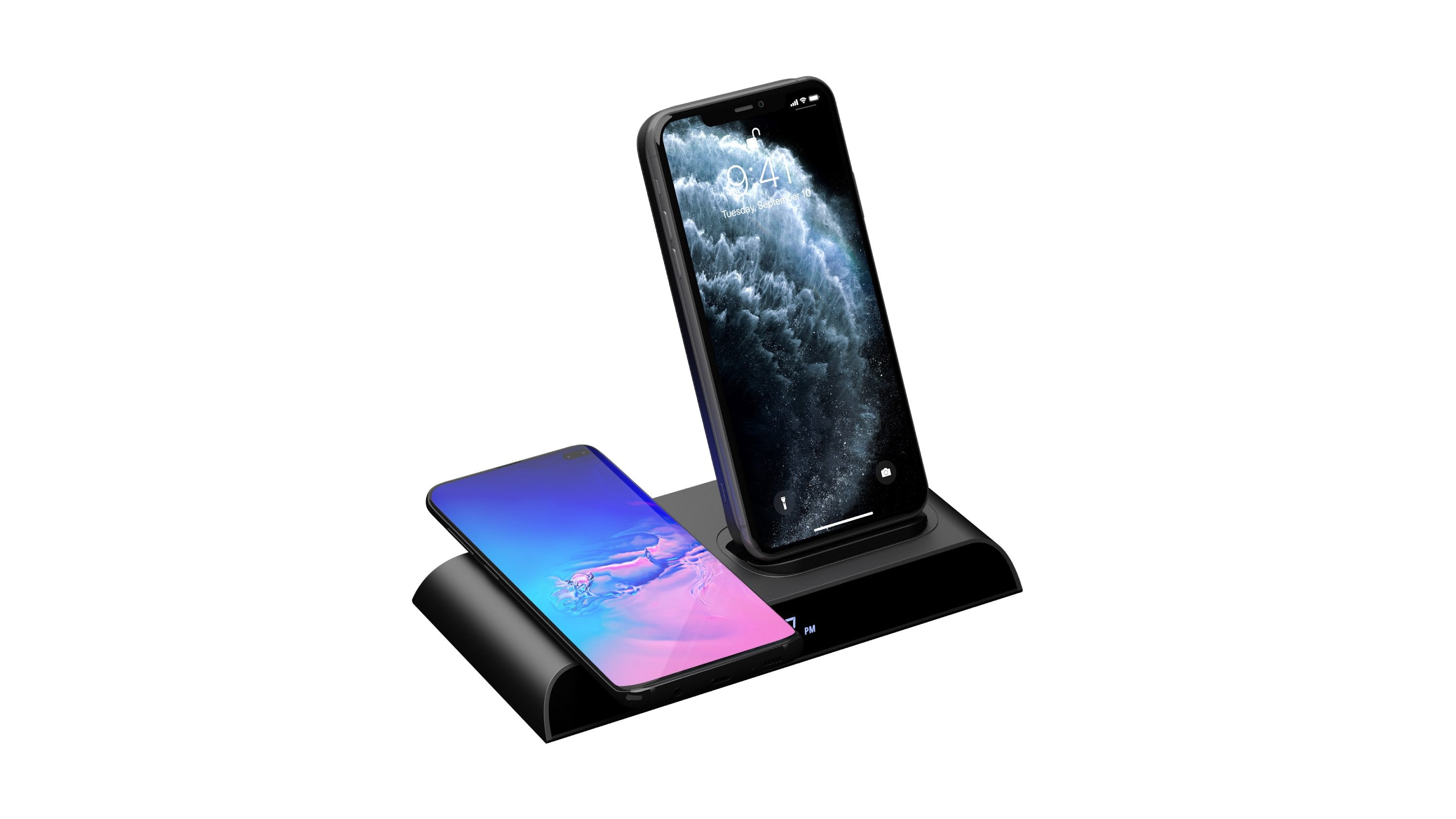 phonesuit Energy Core Dual Wireless Charging Station with 10,000mAh Power Bank