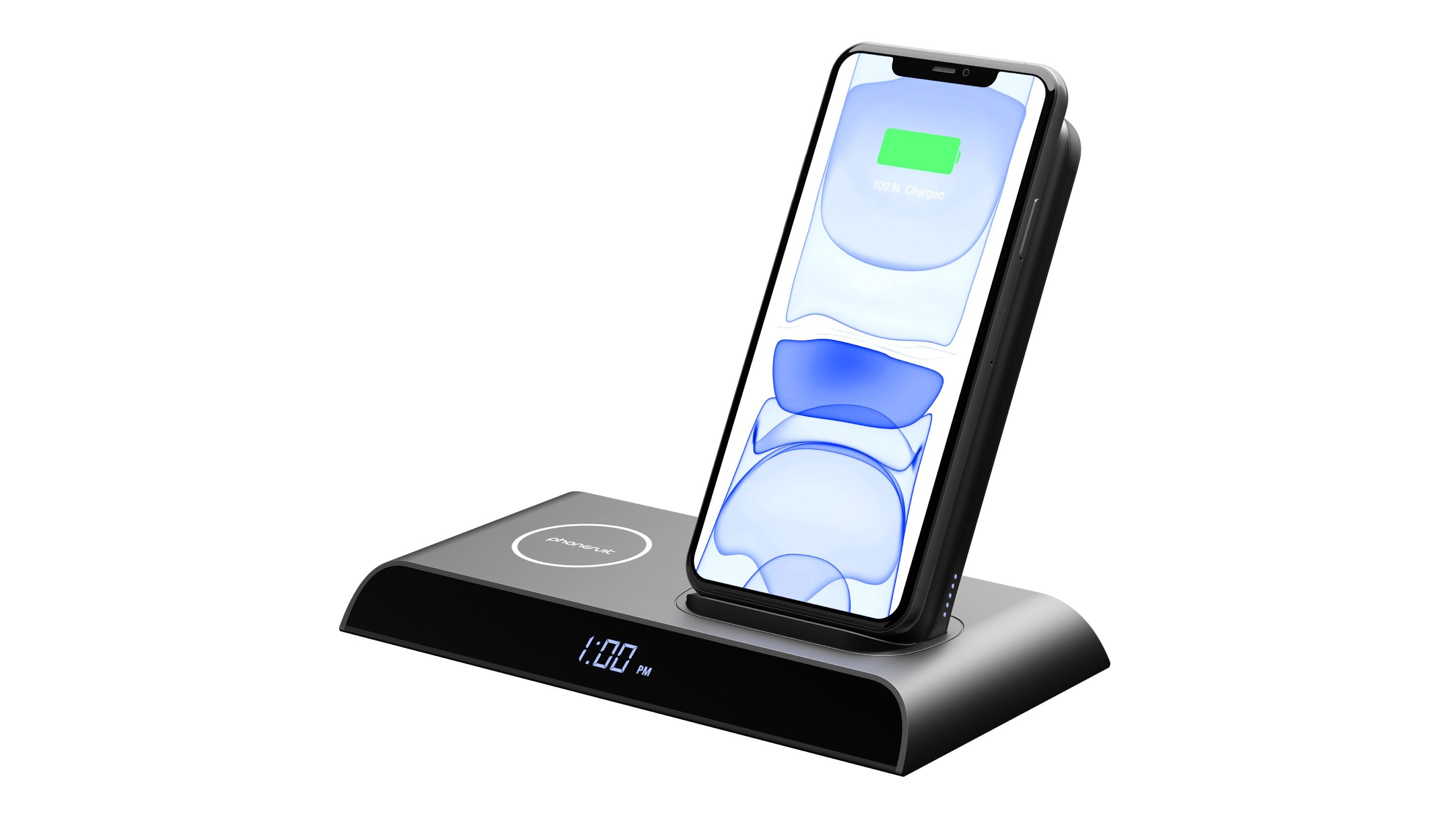 phonesuit Energy Core Dual Wireless Charging Station with 10,000mAh Power Bank