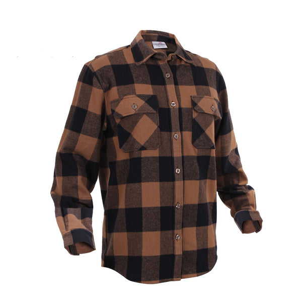 Rothco Mens Extra Heavyweight Buffalo Flannel Shirt - Size 2XL - 4XL