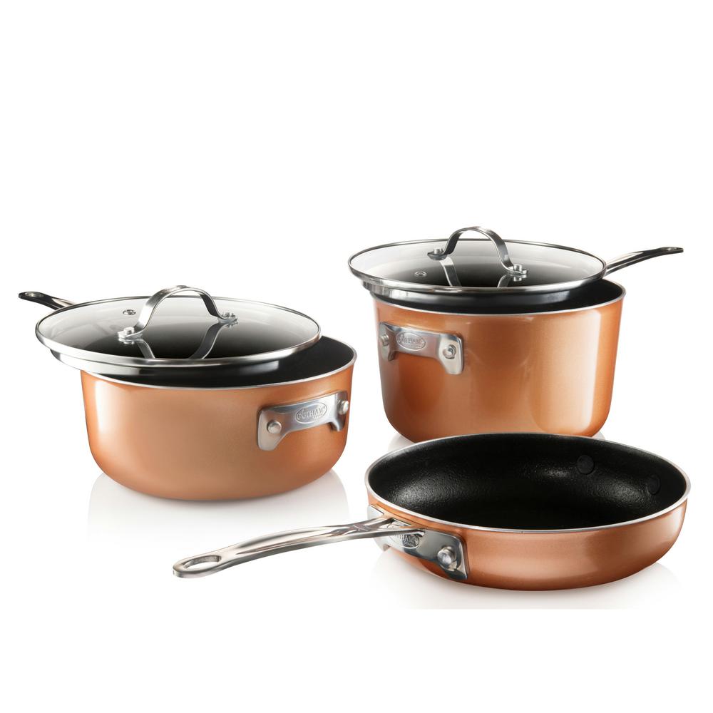 Shop Stack Master Cookware Gotham Steel Stackmaster Copper 5 Piece Cookware Set – ShopCGX