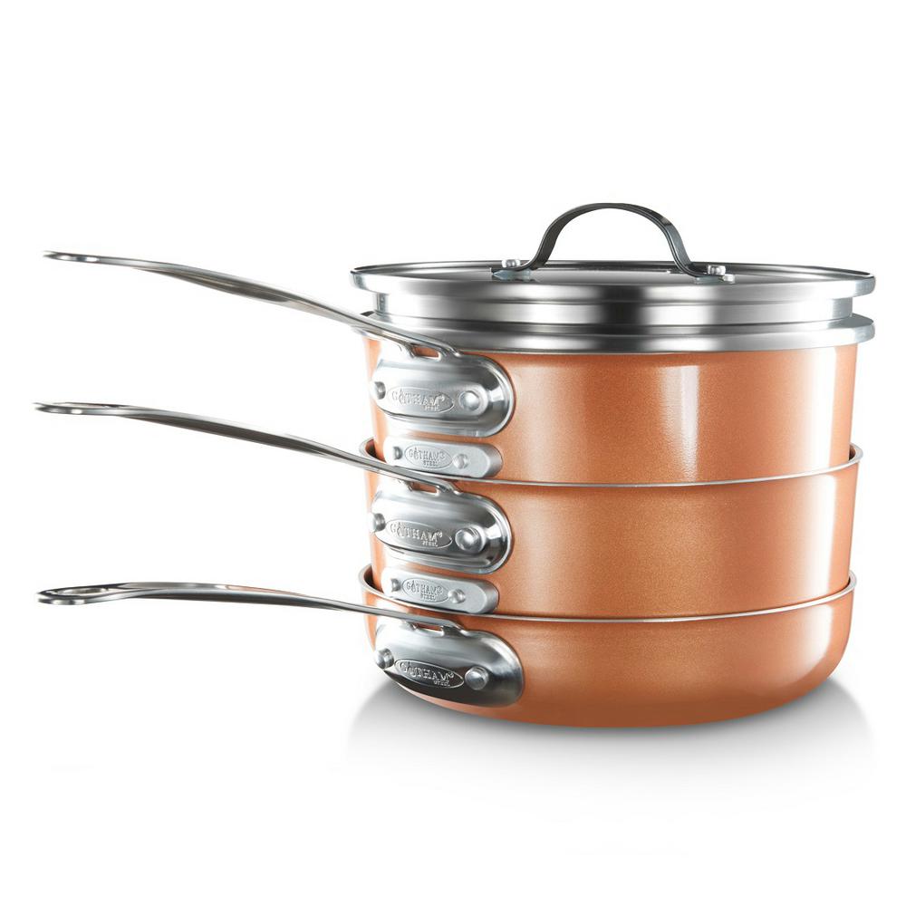 Gotham Steel Stackmaster Copper 5 Piece Cookware Set – ShopCGX