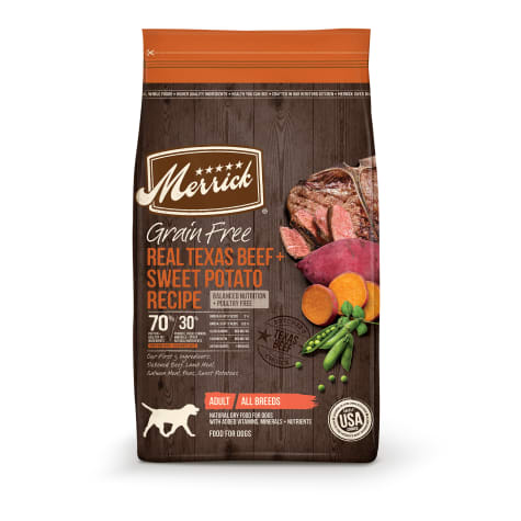 Merrick Real Texas Beef and Sweet Potato Recipe Grain Free Dry Dog Food - 4 lbs.