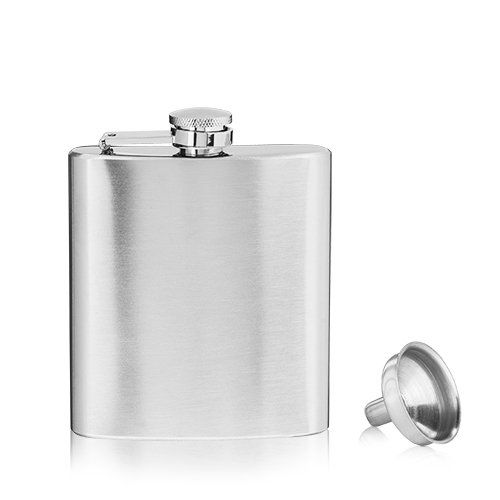 True 6 oz. Stainless Steel Flask with Funnel