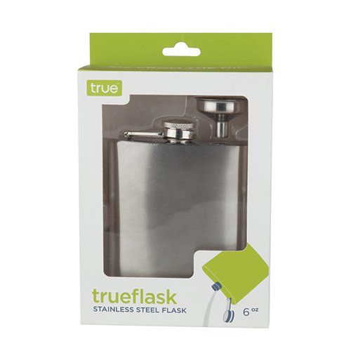 True 6 oz. Stainless Steel Flask with Funnel