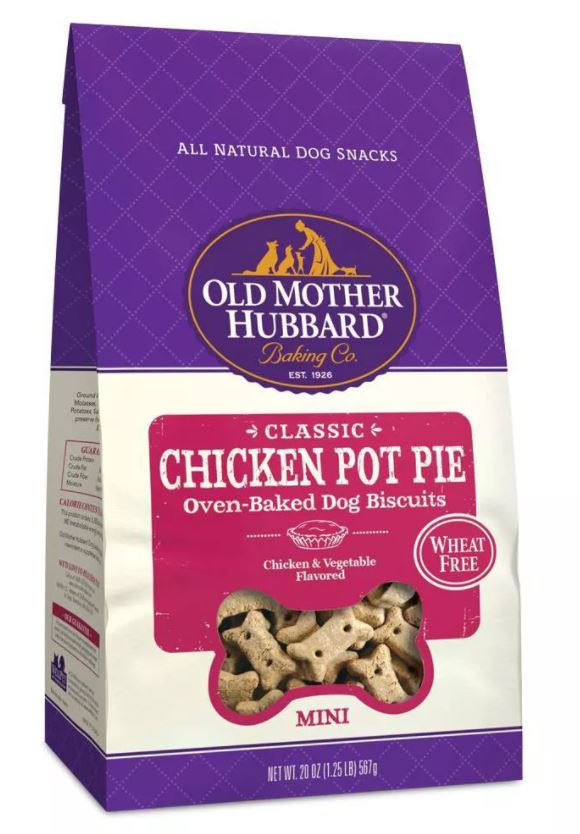 Old Mother Hubbard Crunchy Classic Chicken Pot Pie Oven Baked Dog Biscuits - Mini - 20 oz. Bag