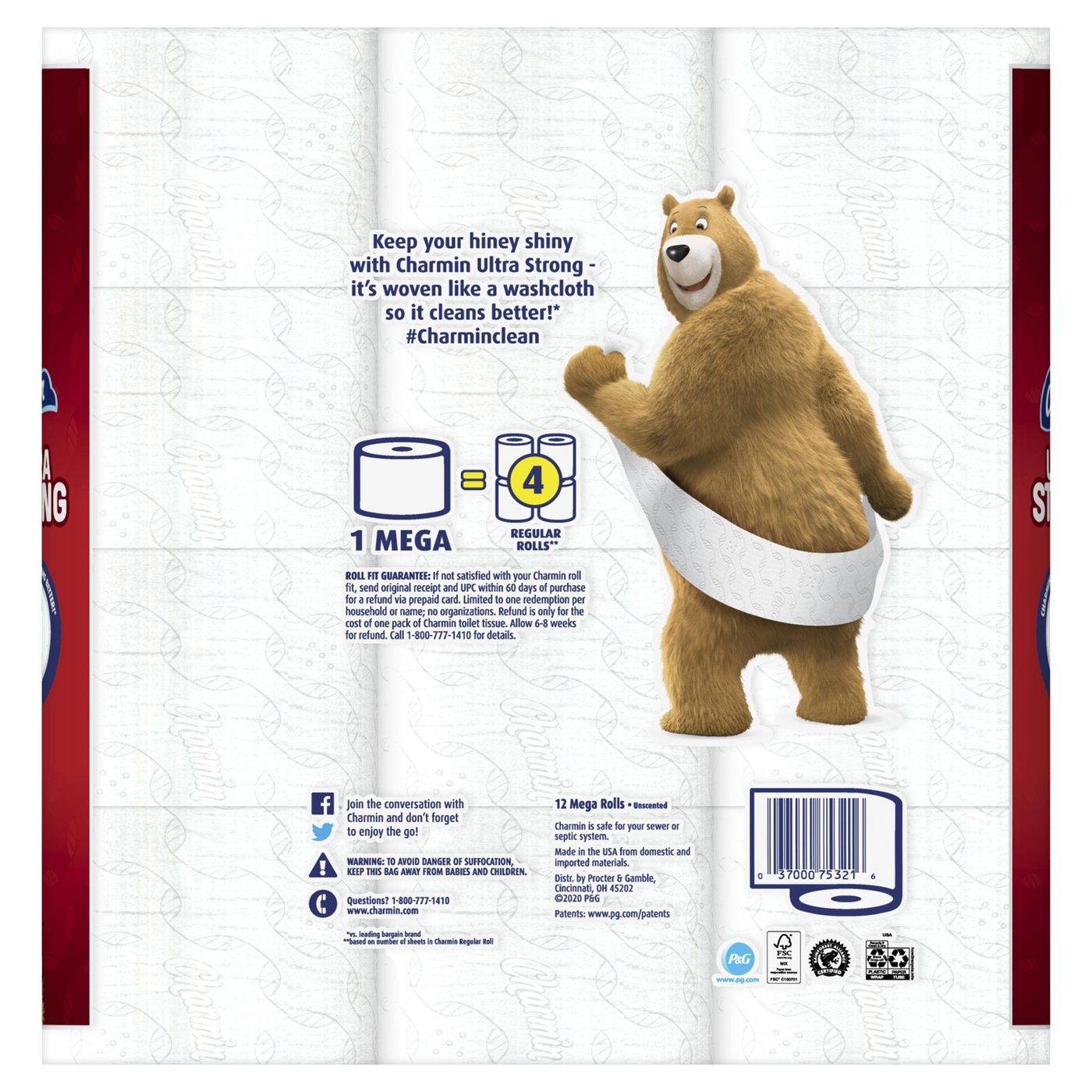 Charmin Ultra Strong Toilet Paper - 12 Mega Rolls