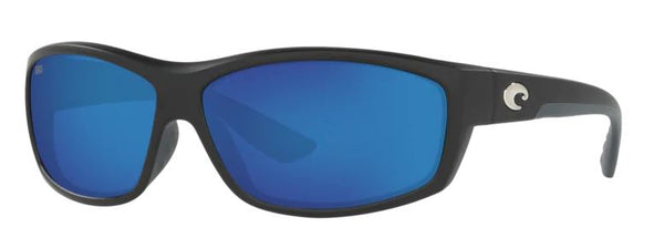 Costa Del Mar Mens Saltbreak Matte Black Frame - Blue Mirror 580 Glass Lens - Polarized Sunglasses