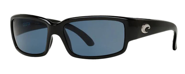 Costa Del Mar Caballito Shiny Black Frame - Gray 580 Plastic Lens - Polarized Sunglasses