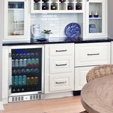 Newair 24” Built-in 177 Can Beverage Fridge in Stainless Steel
