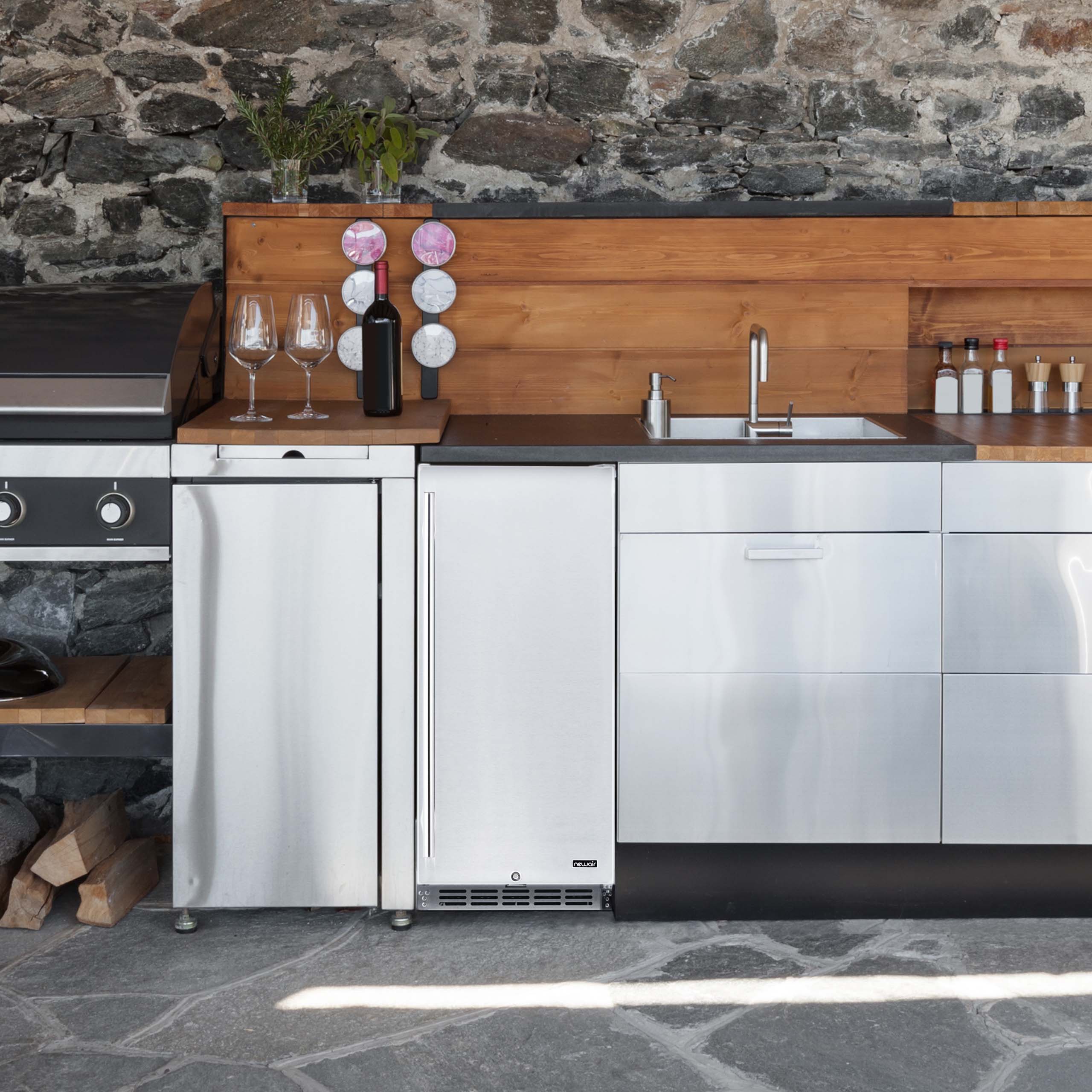 NewAir 15” Built-in 90 Can Outdoor Beverage Fridge