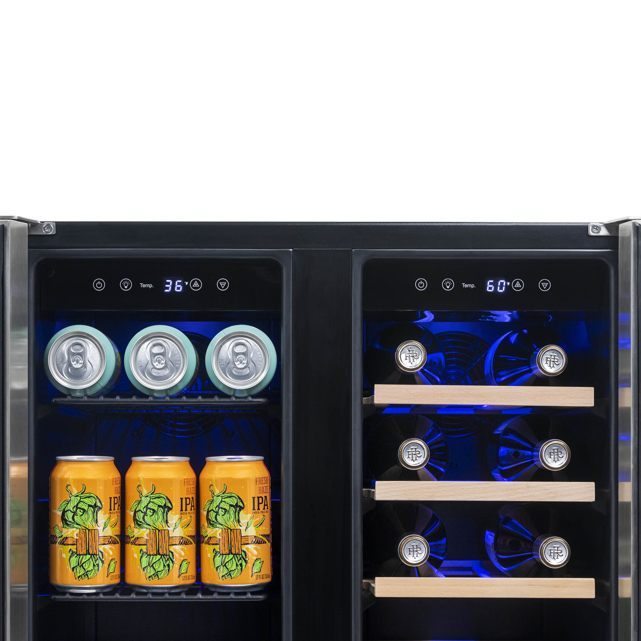 NewAir 20 Bottles/60 Cans Dual Zone Wine/Beverage Cooler