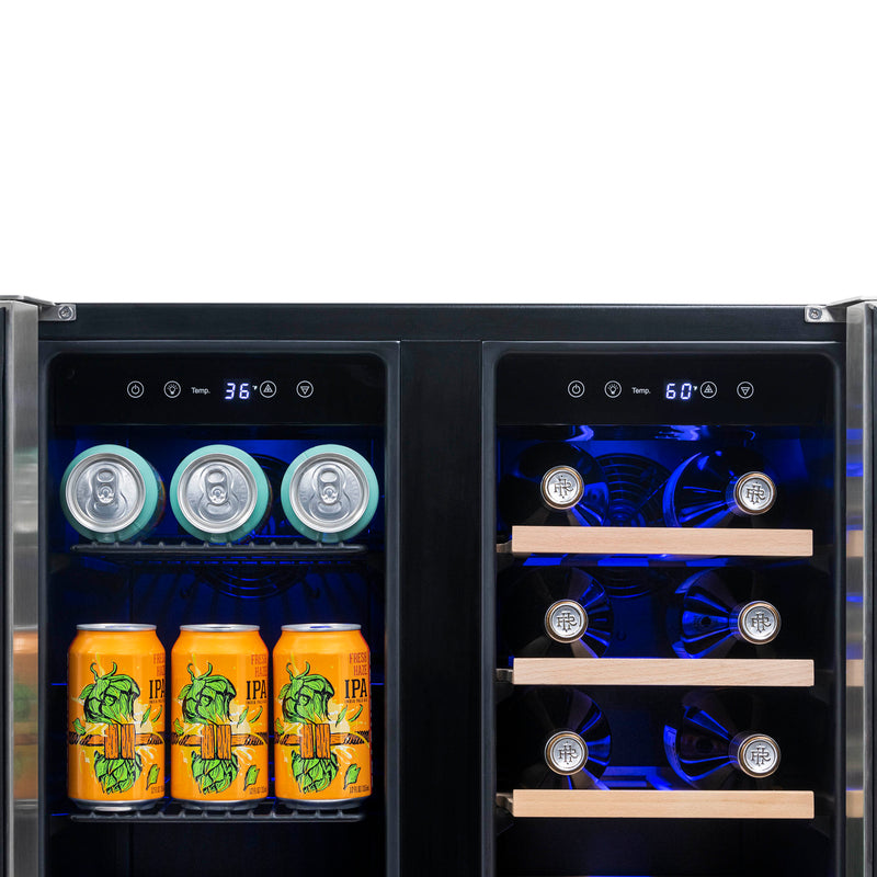 NewAir 20 Bottles/60 Cans Dual Zone Wine/Beverage Cooler