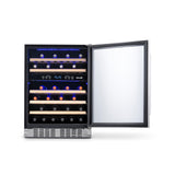 NewAir 24" Built-In 46 Bottle Dual Zone Compressor Wine Fridge