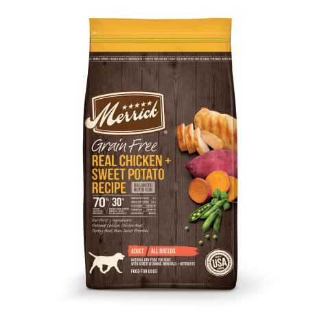 Merrick Real Chicken and Sweet Potato Recipe Grain Free Dry Dog Food - 4 lbs.