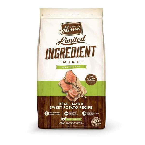 Merrick Limited Ingredient Diet Real Lamb and Sweet Potato Recipe Grain Free Dry Dog Food - 4 lbs.