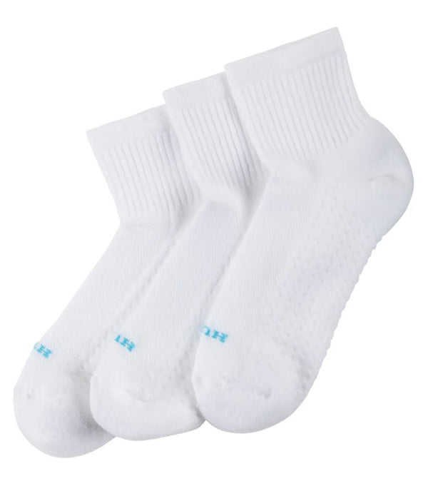 HUE Womens Air Cushion Mini Crew Top Socks - 3 Pack