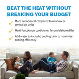 Newair Portable Air Conditioner - 14,000 BTUs (8,600 BTU, DOE), Cools 525 sq. ft.