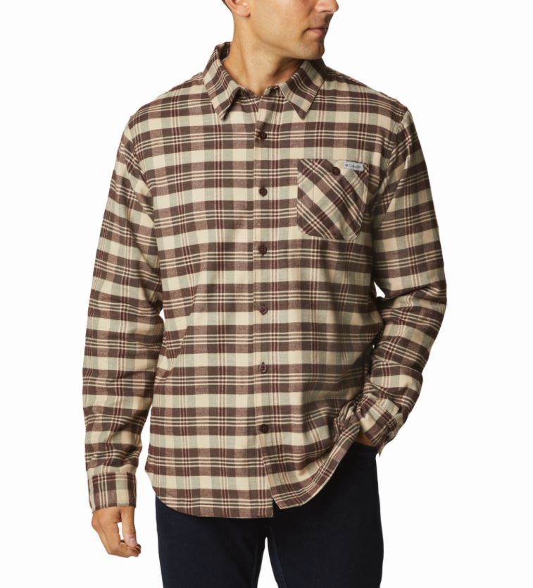 Columbia Mens Cornell Woods Fleece Lined Flannel Shirt