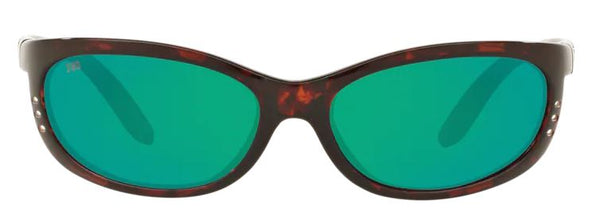 Costa Del Mar Mens Fathom Tortoise Frame - Green Mirror 580 Glass Lens - Polarized Sunglasses