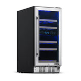 NewAir 15" Built-In 29 Bottle Dual Zone Compressor Wine Cooler