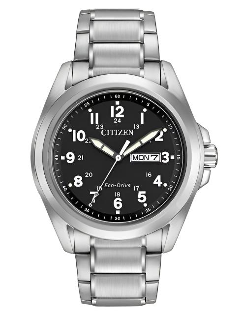 Citizen Mens Garison Eco-Drive Watch - Silver-Tone Stainless Steel Bracelet