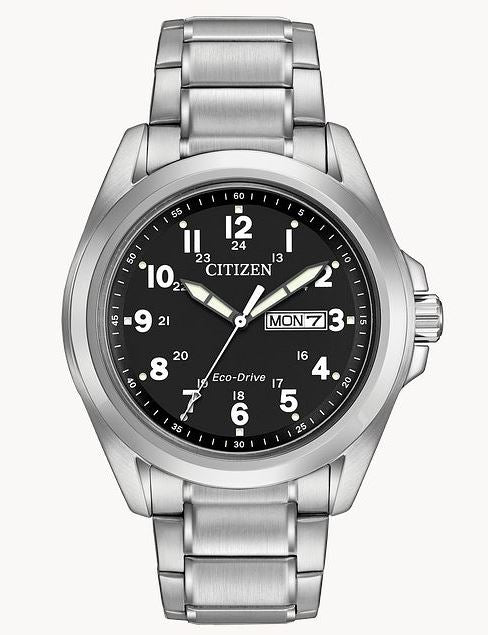 Citizen Mens Garison Eco-Drive Watch - Silver-Tone Stainless Steel Bracelet