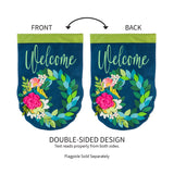 Evergreen Flower Garden Burlap Flag