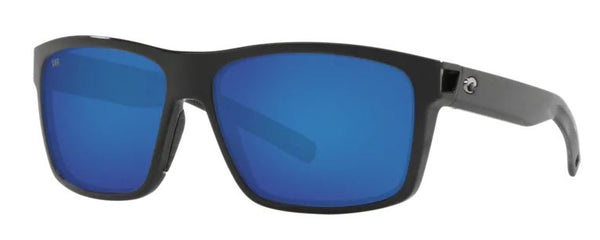 Costa Del Mar Slack Tide Shiny Black Frame - Blue Mirror 580 Glass Lens - Polarized Sunglasses