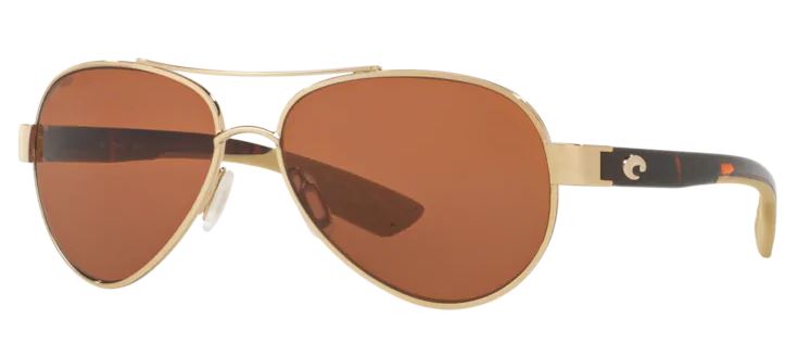 Costa Del Mar Loreto Rose Gold Frame - Copper 580 Plastic Lens - Polarized Sunglasses